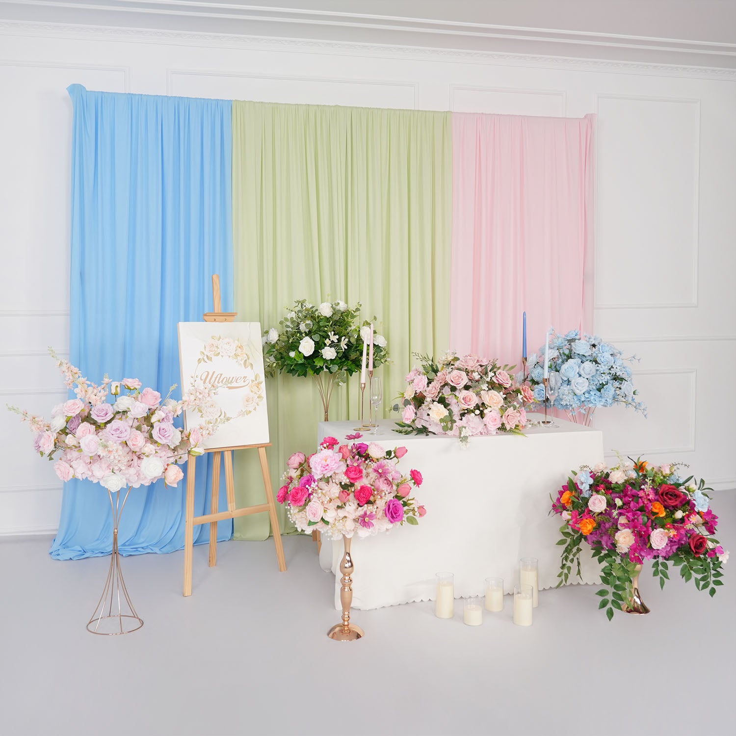 Uflower Table Centerpieces Floral Ball Wedding Decor Flower Arrangement